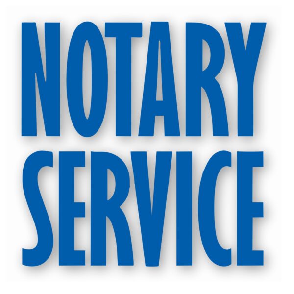 Notary Service Business Store - Vinyl Decal Sticker - CHOOSE Size & Color
