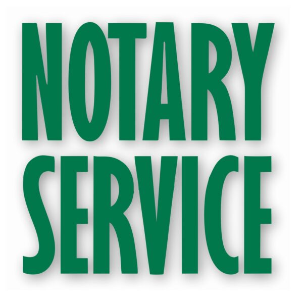 Notary Service Business Store - Vinyl Decal Sticker - CHOOSE Size & Color