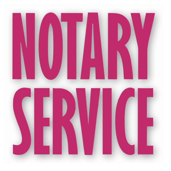 Notary Service Business Store - Vinyl Decal Sticker - CHOOSE Size & Color