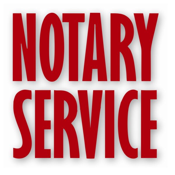 Notary Service Business Store - Vinyl Decal Sticker - CHOOSE Size & Color