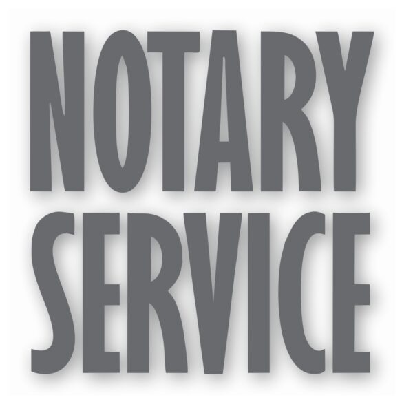 Notary Service Business Store - Vinyl Decal Sticker - CHOOSE Size & Color