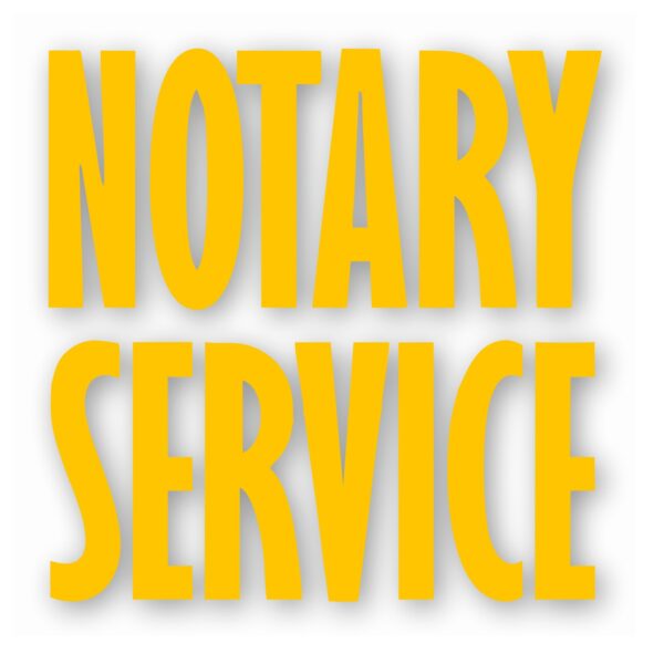 Notary Service Business Store - Vinyl Decal Sticker - CHOOSE Size & Color