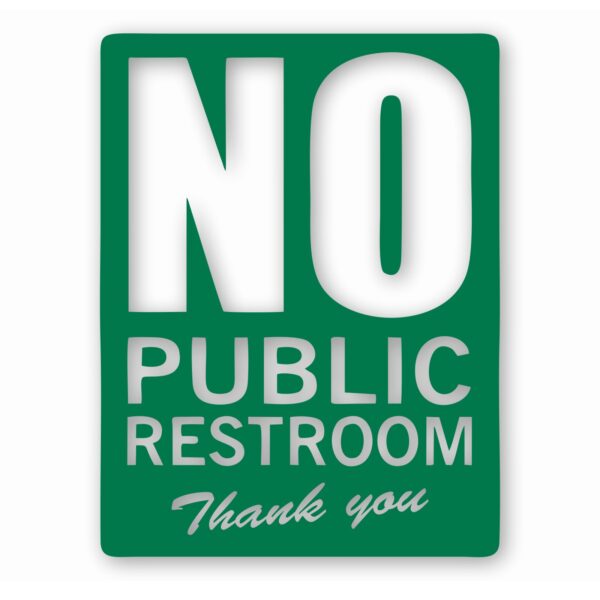 No Public Restroom Bathroom Business - Vinyl Decal Sticker - CHOOSE Size & Color