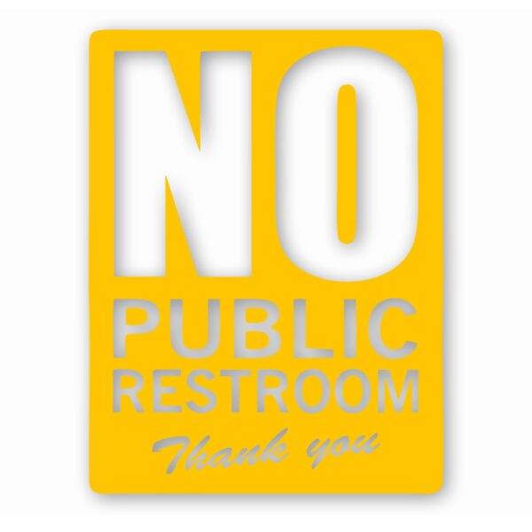 No Public Restroom Bathroom Business - Vinyl Decal Sticker - CHOOSE Size & Color