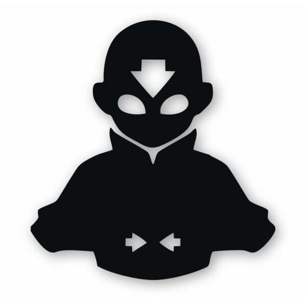 1040-Black.jpg Avatar Aang Airbender - Vinyl Decal Sticker - CHOOSE Size & Color