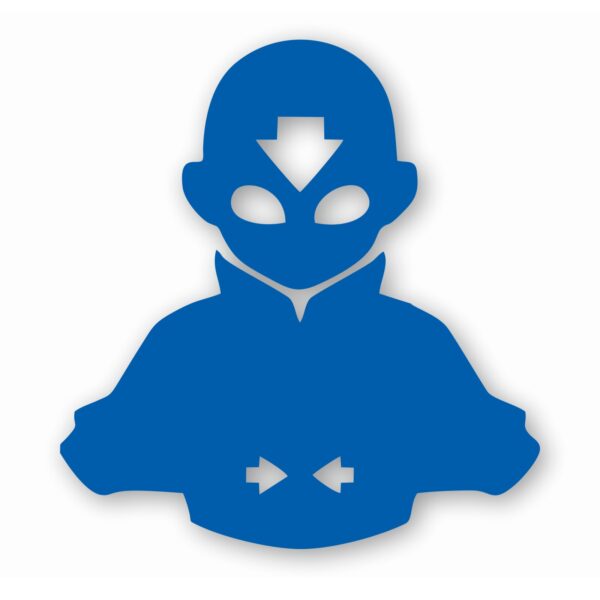 1040-Blue.jpg Avatar Aang Airbender - Vinyl Decal Sticker - CHOOSE Size & Color