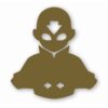 1040-GoldMetallic.jpg Avatar Aang Airbender - Vinyl Decal Sticker - CHOOSE Size & Color