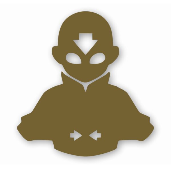 1040-GoldMetallic.jpg Avatar Aang Airbender - Vinyl Decal Sticker - CHOOSE Size & Color