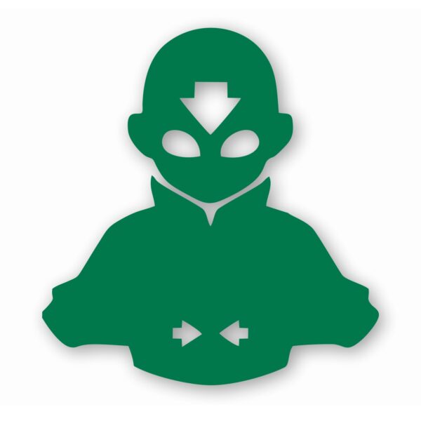 1040-Green.jpg Avatar Aang Airbender - Vinyl Decal Sticker - CHOOSE Size & Color