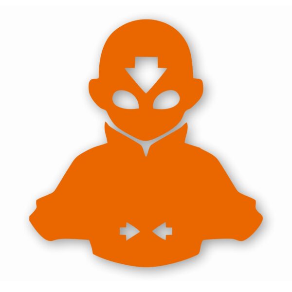 1040-Orange.jpg Avatar Aang Airbender - Vinyl Decal Sticker - CHOOSE Size & Color