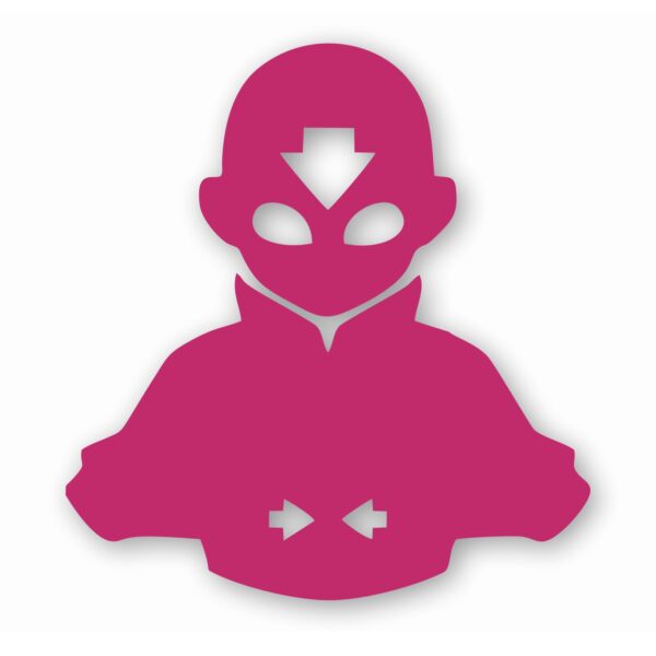 1040-Pink.jpg Avatar Aang Airbender - Vinyl Decal Sticker - CHOOSE Size & Color