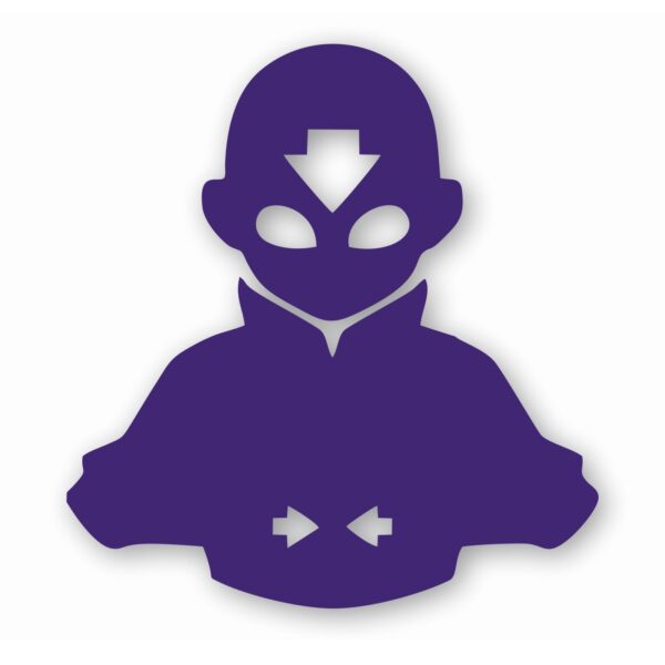 1040-Purple.jpg Avatar Aang Airbender - Vinyl Decal Sticker - CHOOSE Size & Color