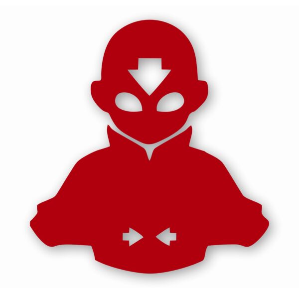 1040-Red.jpg Avatar Aang Airbender - Vinyl Decal Sticker - CHOOSE Size & Color