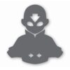 1040-SilverMetallic.jpg Avatar Aang Airbender - Vinyl Decal Sticker - CHOOSE Size & Color
