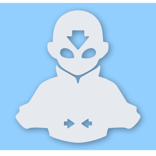 1040-White.jpg Avatar Aang Airbender - Vinyl Decal Sticker - CHOOSE Size & Color