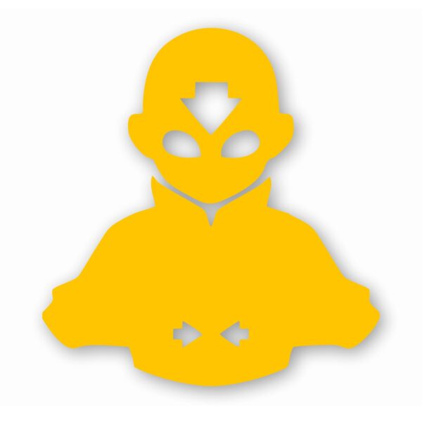 1040-Yellow.jpg Avatar Aang Airbender - Vinyl Decal Sticker - CHOOSE Size & Color