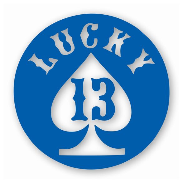 Lucky 13 Spade Card Motorcycle - Vinyl Decal Sticker - CHOOSE Size & Color