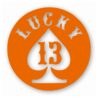 Lucky 13 Spade Card Motorcycle - Vinyl Decal Sticker - CHOOSE Size & Color