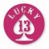 Lucky 13 Spade Card Motorcycle - Vinyl Decal Sticker - CHOOSE Size & Color