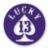 Lucky 13 Spade Card Motorcycle - Vinyl Decal Sticker - CHOOSE Size & Color