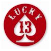 Lucky 13 Spade Card Motorcycle - Vinyl Decal Sticker - CHOOSE Size & Color