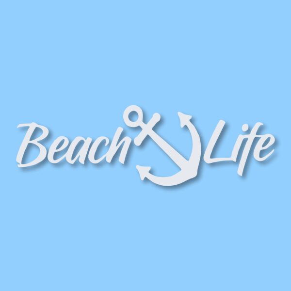 Beach Salt Life Signature - Vinyl Decal Sticker - CHOOSE Size & Color