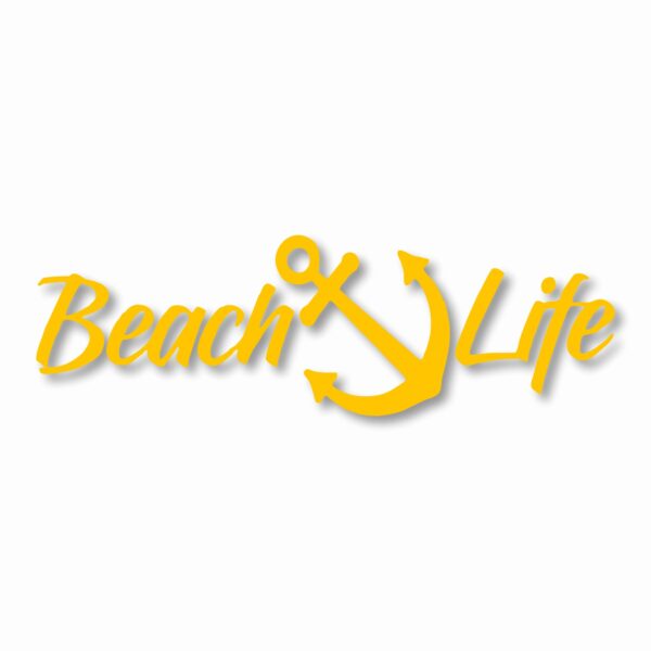 Beach Salt Life Signature - Vinyl Decal Sticker - CHOOSE Size & Color