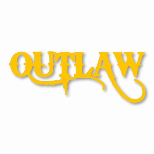 OUTLAW Car Truck Motorcycle Bumper - Vinyl Decal Sticker - CHOOSE Size & Color