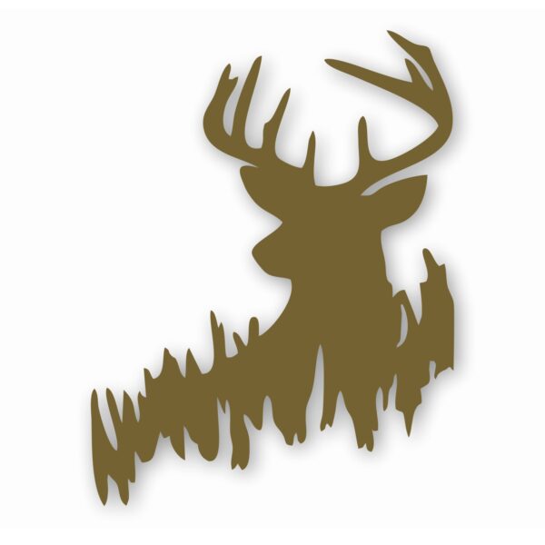 Deer in Woods Buck Whitetail Hunting - Vinyl Decal Sticker - CHOOSE Size & Color