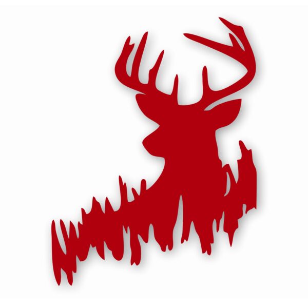 Deer in Woods Buck Whitetail Hunting - Vinyl Decal Sticker - CHOOSE Size & Color