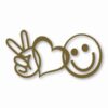 PEACE LOVE HAPPINESS Symbols Emoji - Vinyl Decal Sticker - CHOOSE Size & Color