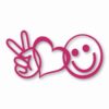 PEACE LOVE HAPPINESS Symbols Emoji - Vinyl Decal Sticker - CHOOSE Size & Color