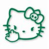 Angry Hello Kitty Giving Finger - Vinyl Decal Sticker - CHOOSE Size & Color