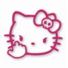 Angry Hello Kitty Giving Finger - Vinyl Decal Sticker - CHOOSE Size & Color