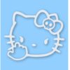 Angry Hello Kitty Giving Finger - Vinyl Decal Sticker - CHOOSE Size & Color