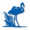 FLAMINGO Silhouette Grass Background - Vinyl Decal Sticker - CHOOSE Size & Color