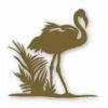 FLAMINGO Silhouette Grass Background - Vinyl Decal Sticker - CHOOSE Size & Color
