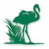 FLAMINGO Silhouette Grass Background - Vinyl Decal Sticker - CHOOSE Size & Color