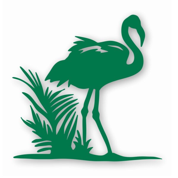 FLAMINGO Silhouette Grass Background - Vinyl Decal Sticker - CHOOSE Size & Color