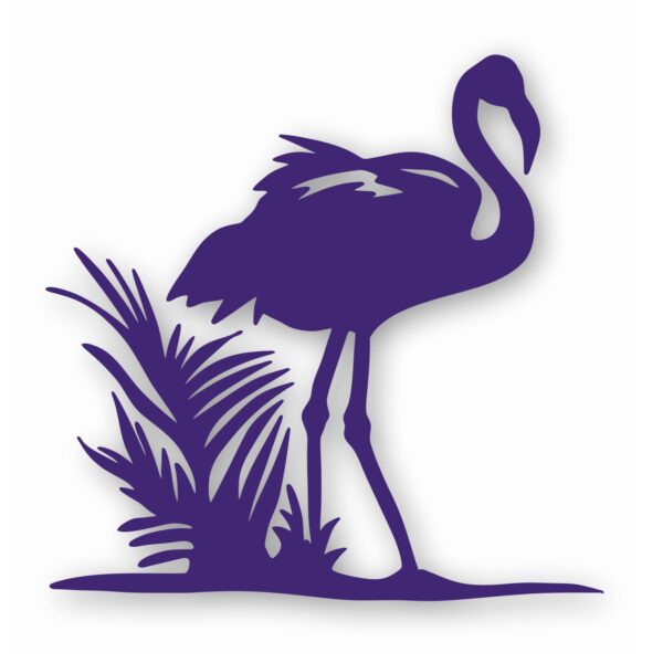 FLAMINGO Silhouette Grass Background - Vinyl Decal Sticker - CHOOSE Size & Color