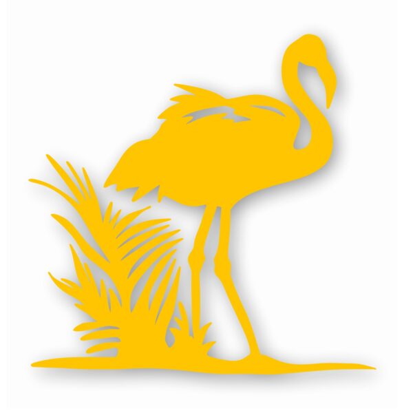 FLAMINGO Silhouette Grass Background - Vinyl Decal Sticker - CHOOSE Size & Color
