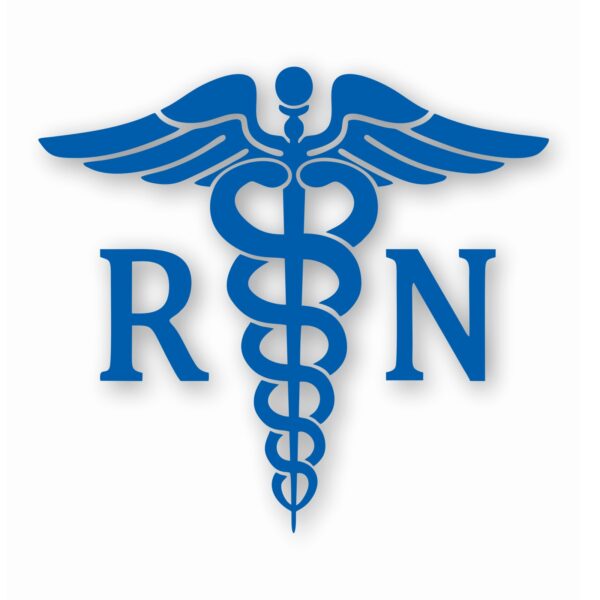 Caduceus RN Symbol Nurse Medical - Vinyl Decal Sticker - CHOOSE Size & Color