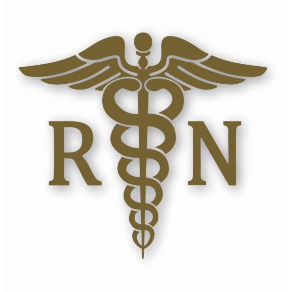 Caduceus RN Symbol Nurse Medical - Vinyl Decal Sticker - CHOOSE Size & Color