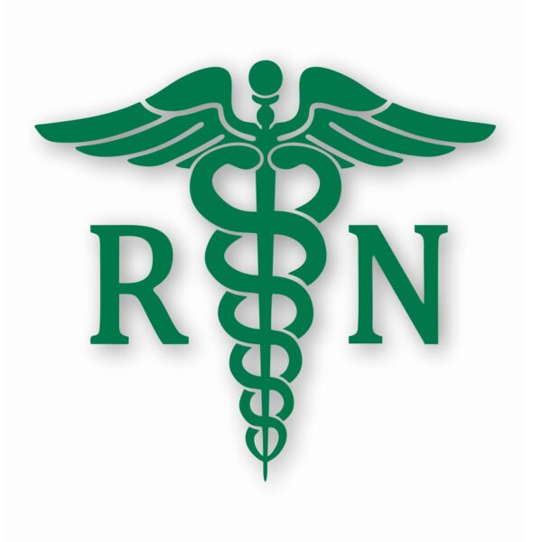 Caduceus RN Symbol Nurse Medical - Vinyl Decal Sticker - CHOOSE Size & Color