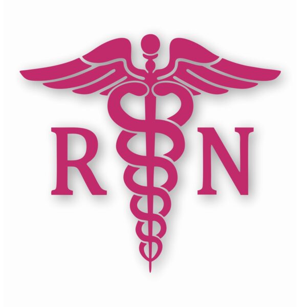 Caduceus RN Symbol Nurse Medical - Vinyl Decal Sticker - CHOOSE Size & Color