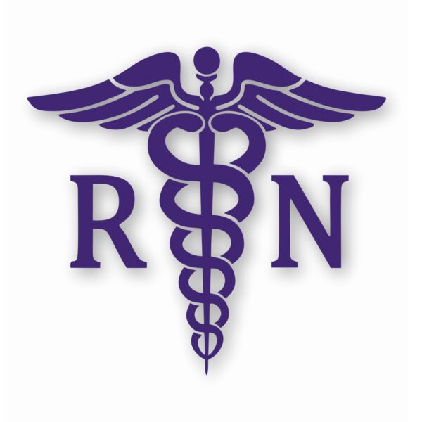 Caduceus RN Symbol Nurse Medical - Vinyl Decal Sticker - CHOOSE Size & Color