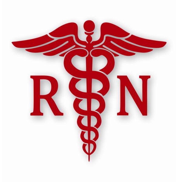 Caduceus RN Symbol Nurse Medical - Vinyl Decal Sticker - CHOOSE Size & Color