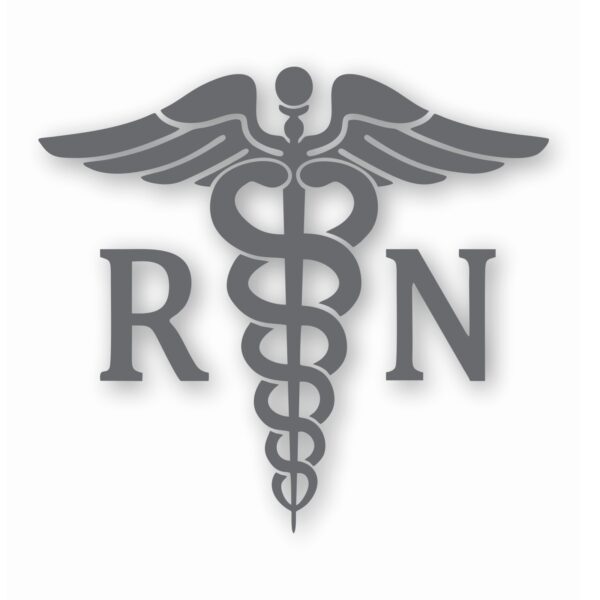 Caduceus RN Symbol Nurse Medical - Vinyl Decal Sticker - CHOOSE Size & Color