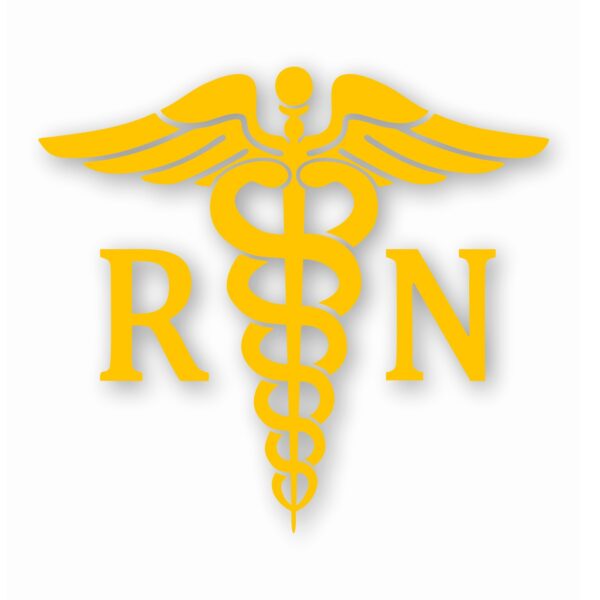 Caduceus RN Symbol Nurse Medical - Vinyl Decal Sticker - CHOOSE Size & Color