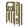 Combat Veteran Tattered Flag Military- Vinyl Decal Sticker - CHOOSE Size & Color